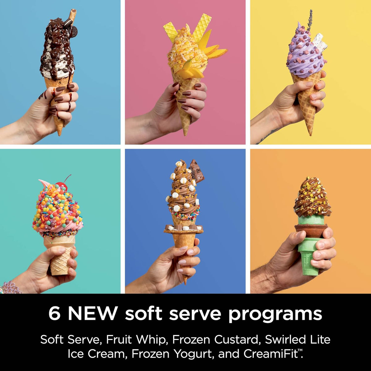 Ninja (Refurbished) Swirl by CREAMi Ice Cream and Soft Serve Maker, Sorbet, Milkshake, Frozen Yogurt, Low Calories Program 13-in-1, Soft Serve Handle, (2) CREAMi Swirl 16oz Pints (Renewed)