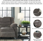 Signature Design by Ashley Manual Rocker Recliner Chair, Gray, Tulen