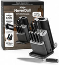 Ninja® NeverDull® 10-Pc German Steel Knife Set, Black, NK32010BK1 | Stays razor-sharp 10+ years. Premium German steel. Removable sharpener stores in a drawer saving up to 35% more counter space