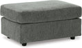 Signature Design by Ashley Stairatt Gray Rectangular Upholstered Ottoman | Plush gray chenille upholstery, Fully assembled couch extension, Sturdy 33x23 in footprint