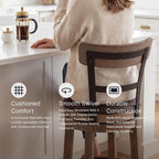Signature Design by Ashley Pinnadel Counter Height Swivel Bar Stool, Brown