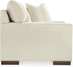Signature Design by Ashley Oversized Accent Chair and a Half, Birch Beige | Plush textured polyester chenille with track arms, Sag-resistant platform foundation, Reversible cushions, Maggie Series