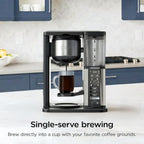 Ninja Coffee Maker, 10-Cup Carafe, Fold-Away Frother, Black, CM401 | Permanent Filter & Removable, Dishwasher Safe Reservoir, 6 Brew Styles, 8 Cup to Travel Mug to Pot Sizes