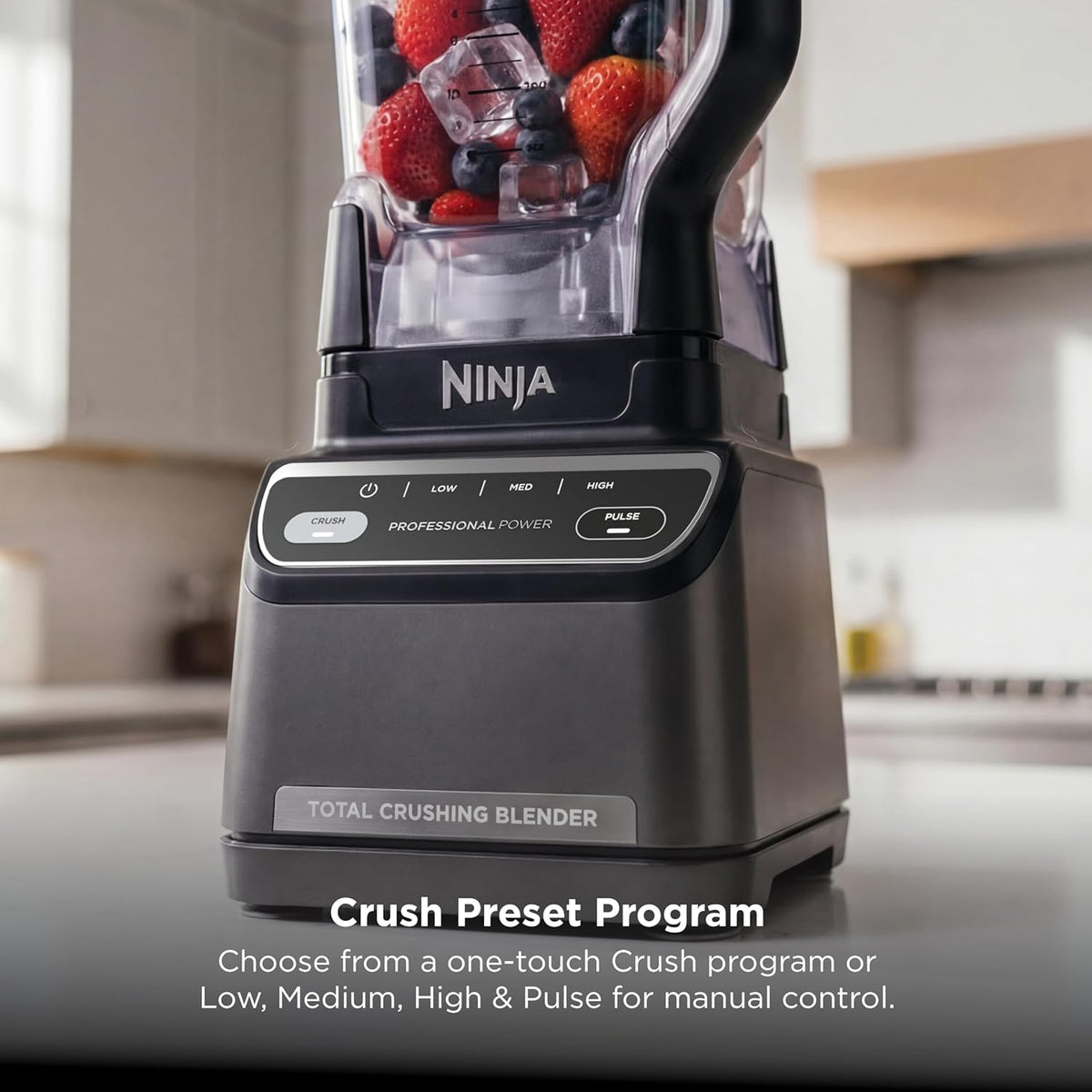 Ninja Professional Blender 2.0, 1200W, Auto-iQ, 72oz Pitcher, BR201AMZ | 1200W Total Crushing blades + Auto-iQ Crush program for smoothies & frozen drinks. 4 speeds. Dishwasher safe.