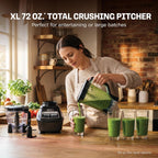 Ninja Mega Kitchen System, 1500W, 72oz Pitcher, 8-Cup, Black, BL770 | 1500W all-in-one blends smoothies, processes salsa & dough. 72-oz pitcher, 8-cup processor bowl, (2) 16-oz cups.