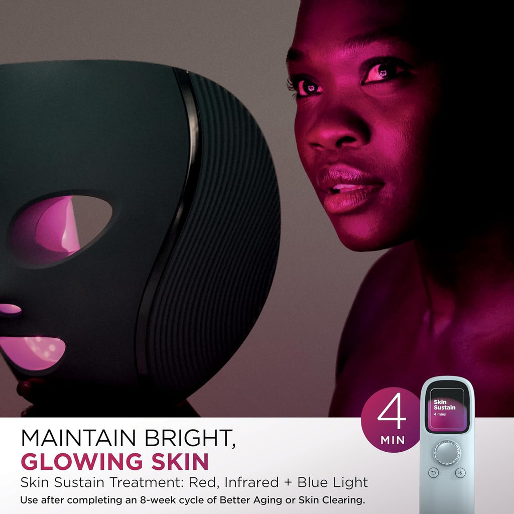 Shark CryoGlow LED Face Mask, Red Light Therapy, Under-Eye Cooling, FW312PL