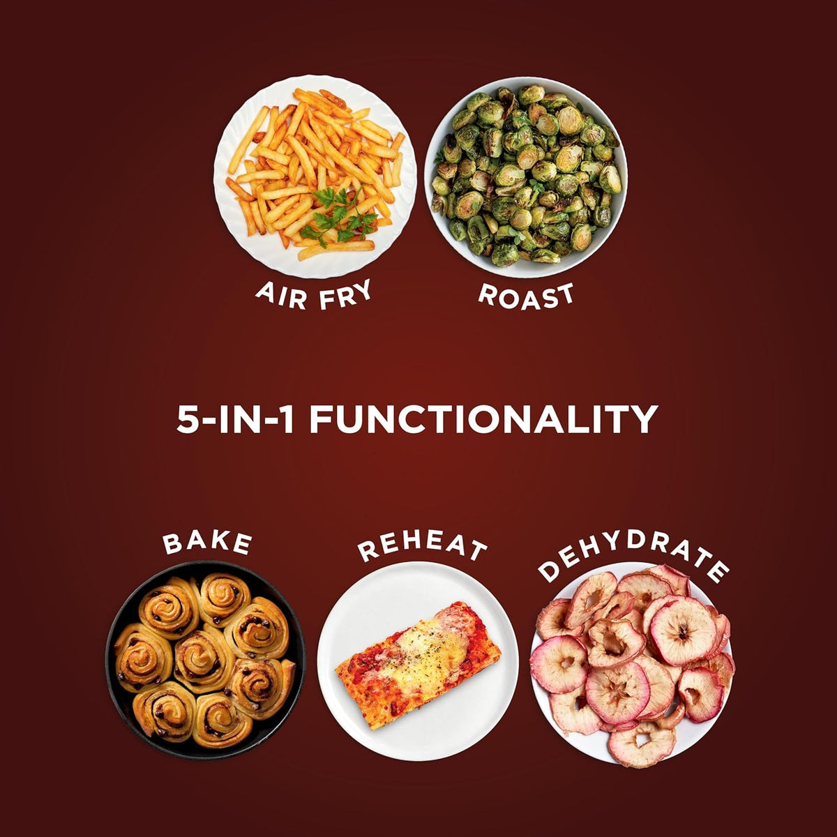 Ninja Air Fryer, 4 Qt Capacity, 4-in-1 Crisp, Roast, Reheat, and Dehydrate, Dishwasher Safe Parts, 105°F-400°F, 1550 Watt, Grey, AF101 | Crisps, roasts, reheats, dehydrates, 1550W, High-gloss finish, Fits 2 lbs fries, Dishwasher-safe
