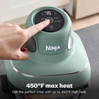Ninja Crispi Glass Air Fryer, 4-in-1, Green, FN101SG | Max crisp, bake, air fry, recrisp, 450F max, 4 Qt and 6 Cup containers, PFAS-free glass
