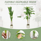 HOMCOM 120cm Artificial Dracaena Tree Bendable Trunks, Green