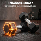 HOMCOM 2x4kg/2x5kg/2x6kg/2x8kg/2x10kg Rubber Hex Dumbbell Set Anti-Rolling Free Weights Dumbbells Pair with Knurled Grip for Home Gym Strength Training Exercise
