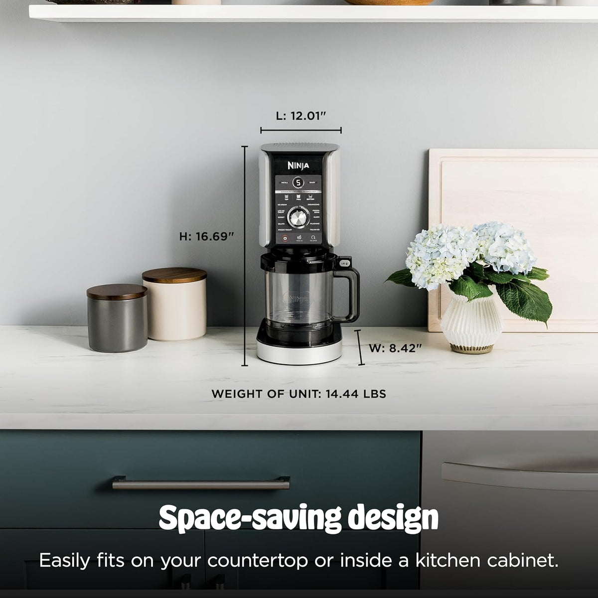 Ninja NC501C CREAMi Deluxe Ice Cream Maker (Canadian Version) | 11 programs, Two XL family-size pint containers, Sorbet and frozen-drink modes