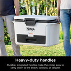 Ninja FrostVault™ 50qt Hard Cooler with Dry Storage Drawer, Spanish Moss | Ninja FrostVault keeps food cool, dry & separate under 40°F for days, with 50-qt capacity holding up to 80 cans