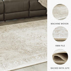 Signature Design by Ashley Gatwell Vintage Persian Rug 8x10 | Machine woven polyester face with jute backing, Medium 9 mm pile height, Contemporary area rug for living rooms