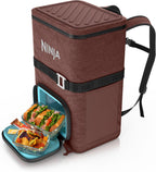 Ninja FrostVault™ Go XL Soft Backpack Cooler, Dry Storage, Canyon Red | Ninja FrostVault Go XL soft cooler, stays cool for hours with a leakproof, easy-access lid, and carries like a backpack