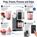 Ninja NC701 CREAMi Swirl 13-in-1 Soft Serve Ice Cream Machine (Renewed) Bundle with 2 YR CPS Enhanced Protection Pack