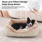 INVENHO Medium Dog Beds for Medium Dogs Washable, Rectangle Dog Bed Medium Size Dog, Orthopedic Dog Bed, Warming Soft Calming Sleeping Puppy Bed Durable Pet Bed with Anti-Slip Bottom M(30"x24"x9")