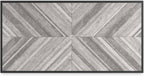 Signature Design by Ashley Beachcroft Outdoor Dining Table, Rust-Resistant Farmhouse Design with Porcelain Tabletop and Umbrella Hole, for Patio Entertaining, Black/Light Gray, 84-Inch