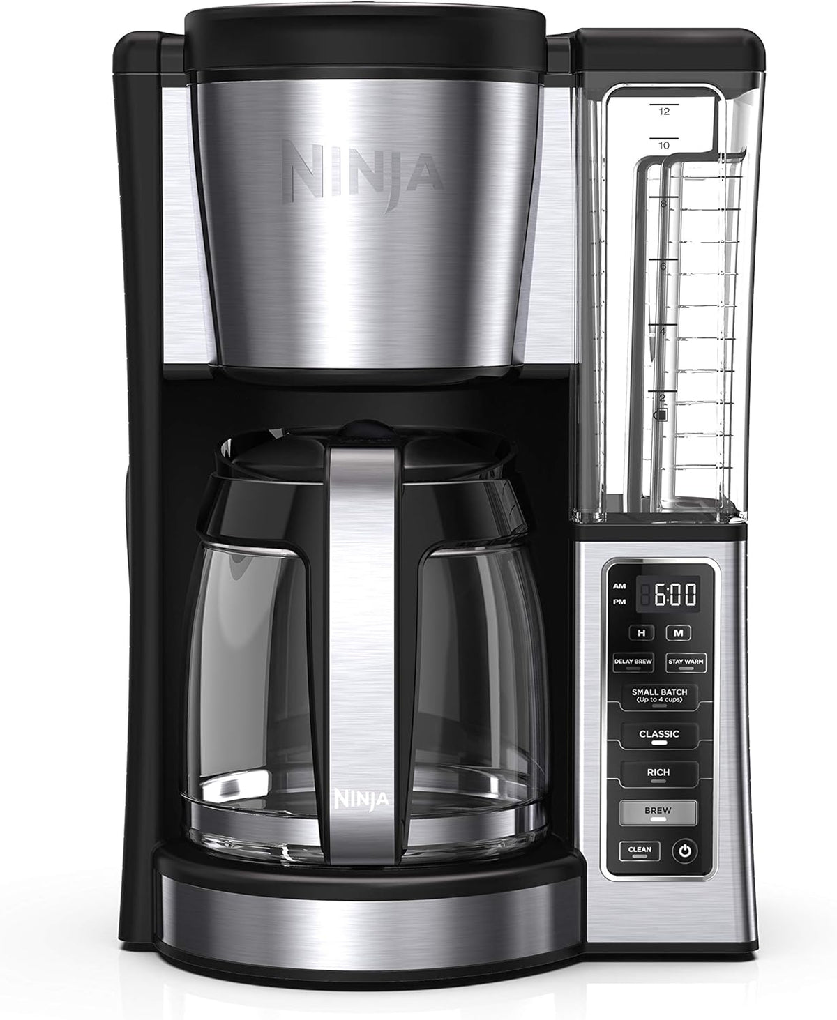 Ninja Fresh Brew Coffee Maker, 12 Cup Glass Carafe, Stainless Steel, CE251