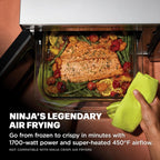 Ninja® Crispi™ Microwave & Air Fryer with FusionCrisp, Silver, MW101 | Replaces a countertop microwave and air fryer with 14 functions; Fast 1000W microwave and powerful 1700W Ninja® air fryer.