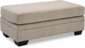 Signature Design by Ashley Stonemeade Rectangular Chenille Ottoman, Taupe | Plush taupe 100% polyester chenille, Instant setup with zero assembly required, Fits standard 32 in doorways