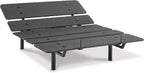 Signature Design by Ashley Cosmic Queen Adjustable Base Bed Frame | Powder coated metal construction, Memory foam and hybrid mattress compatible, Head and foot incline, 2 USB ports