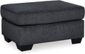 Signature Design by Ashley Rectangular Chenille Living Room Ottoman, Gray | Plush slate-toned polyester upholstery, Sturdy reinforced frame, 34x24-in profile for casual spaces, Altari Series