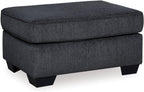 Signature Design by Ashley Rectangular Chenille Living Room Ottoman, Gray | Plush slate-toned polyester upholstery, Sturdy reinforced frame, 34x24-in profile for casual spaces, Altari Series