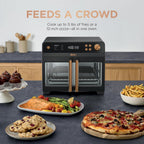 Ninja French Door Premier Air Fry Oven, 10-in-1, Black, FO101BK | 450F cyclonic air, PFAS-free surface, Air fry, sear crisp, bake, broil, toast, dehydrate