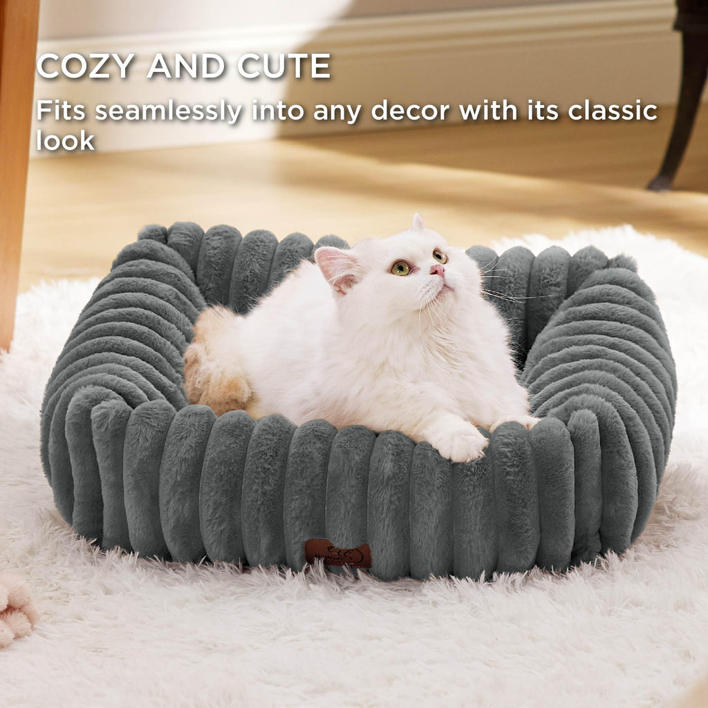 Bedsure ComfyFleece® Cute Dog Beds Large Sized Dog Washable，36in Cream