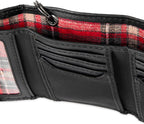 Levi's Men's Trifold Wallet - Sleek and Slim Includes ID Window and Credit Card Holder,Black with Chain