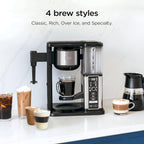 Ninja Coffee Maker, 10-Cup Carafe, Fold-Away Frother, Black, CM401 | Permanent Filter & Removable, Dishwasher Safe Reservoir, 6 Brew Styles, 8 Cup to Travel Mug to Pot Sizes