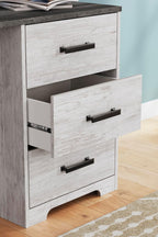 Signature Design by Ashley Farmhouse Desk with Drawers, 54", White & Gray | Engineered wood, 3 smooth-gliding drawers, Fully finished back, 19 in depth, Modern farmhouse style, Shawburn Series