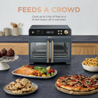 Ninja French Door Premier Air Fry Oven, 10-in-1, Cyberspace, FO101BL | 450F cyclonic air, PFAS-free surface, Air fry, sear crisp, bake, broil, toast, dehydrate