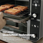 Ninja Double Oven Pro Smart XL, 30.2 Qt, 12-in-1, Stainless Steel, DCT801 | DualZone, Smart Finish, Fits 4.5 lb chicken, Air fry, bake, broil, roast, toast, pizza