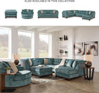 Signature Design by Ashley Laylabrook Scandinavian Upholstered Oversized Swivel Accent Chair with 3 Back Pillows, Green