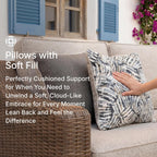 Signature Design by Ashley 3-Seat Outdoor Patio Couch, Handwoven Wicker | Outdoor furniture, Resin wicker over aluminum, Solution-dyed Nuvella fabric, 3-person capacity, Carmel Bay Series