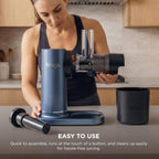 Ninja NeverClog Cold Press Juicer, 24oz Jug, 36oz Pulp, Navy, JC151NV | 150W high-torque auger juices fibrous fruits & veggies. Total Pulp Control, 2 one-touch programs. Dishwasher safe.