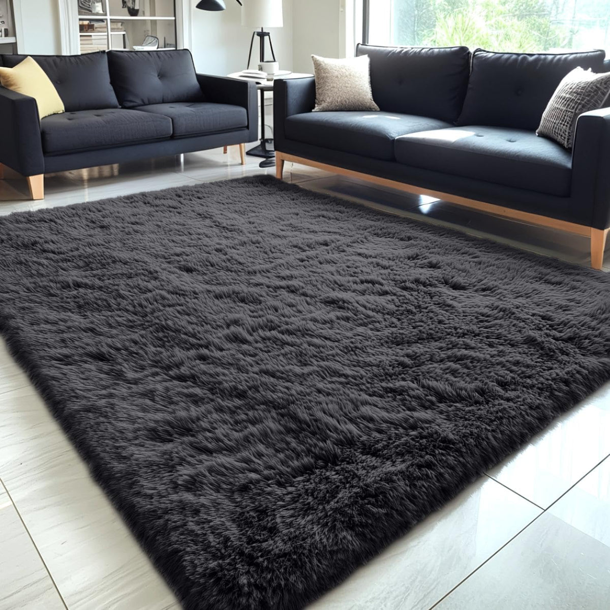 OLANLY Beige Round Rugs for Bedroom - Machine Washable, 4 ft Circle Area Rugs for Living Room, Soft and Fluffy Shaggy Carpet for Teen Girls and Boys, Nursery Rooms, Dorms, Home Decor Aesthetic