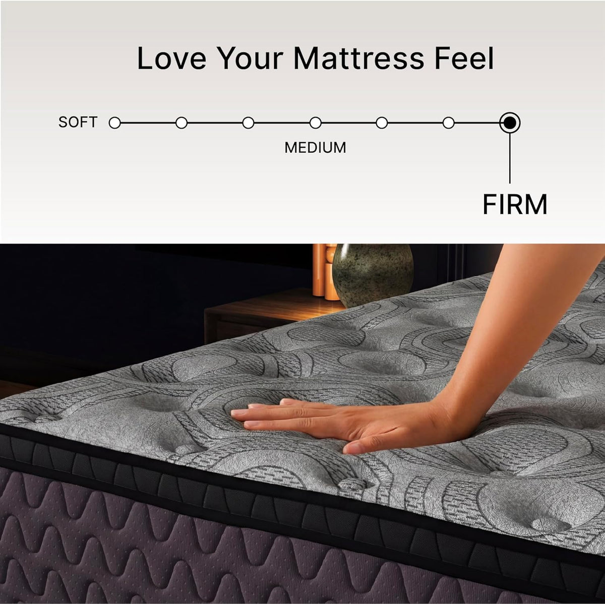 Signature Design by Ashley 12 Inch Medium Firm Hybrid Mattress Queen, Gray