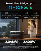 Anker SOLIX C2000 Gen 2 Portable Power Station, 2,048Wh, 2,400W, Camping