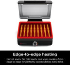 Ninja GR100 Sizzle Smokeless Indoor Grill with Nonstick Grill Plate, Dishwasher-Safe Removable Mesh Lid, 500F Max Heat, Even Edge-to-Edge Cooking, Black (Renewed)