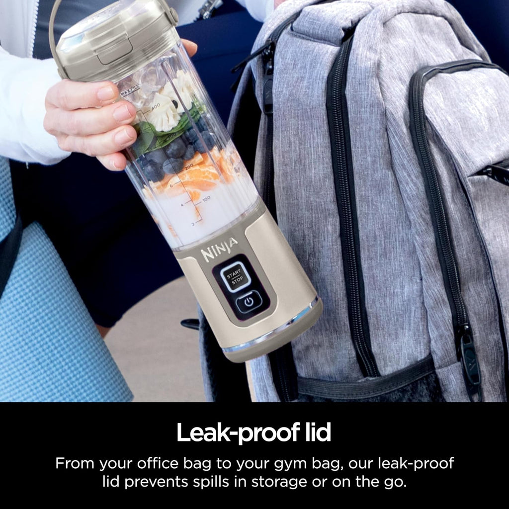 Ninja Blast Two-Pack Portable Blender, 18oz, Peach & Stone, BC155PS | Two cordless Ninja Blast Portable Blenders. USB-C rechargeable, BlastBlade crushes ice. Leakproof, dishwasher safe.