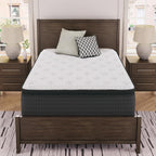 Signature Design by Ashley Queen Pillow Top 13 ' Pillow Top Hybrid Mattress with Gel Memory Foam, Edge Support for Cool Sleep and Pressure Relief, Fiberglass-Free, Bed In A Box