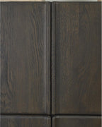 Signature Design by Ashley Fully Assembled Accent Cabinet, Espresso | Modern accent cabinet, Solid oak and engineered wood, 4 doors, 6 fixed interior shelves, Orsonal Series