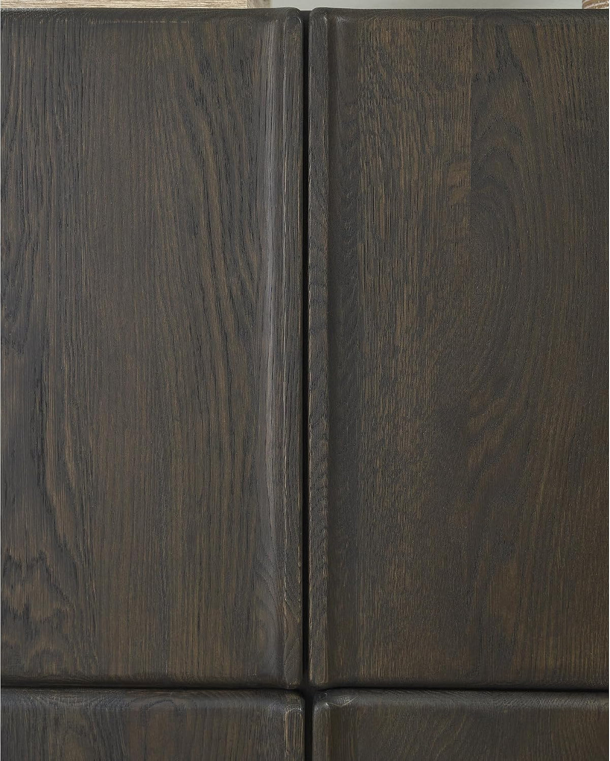 Signature Design by Ashley Fully Assembled Accent Cabinet, Espresso | Modern accent cabinet, Solid oak and engineered wood, 4 doors, 6 fixed interior shelves, Orsonal Series