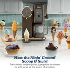 Ninja Creami Scoop & Swirl 13-in-1 Ice Cream and Soft Serve Maker, NC701BR | Ninja Creami Scoop and Swirl turns almost anything into ice cream and soft serve at a button touch, scooped or swirled