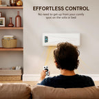 HOMCOM Electric Heater 2000W Ceramic Wall Mounted Space Heater Fan White