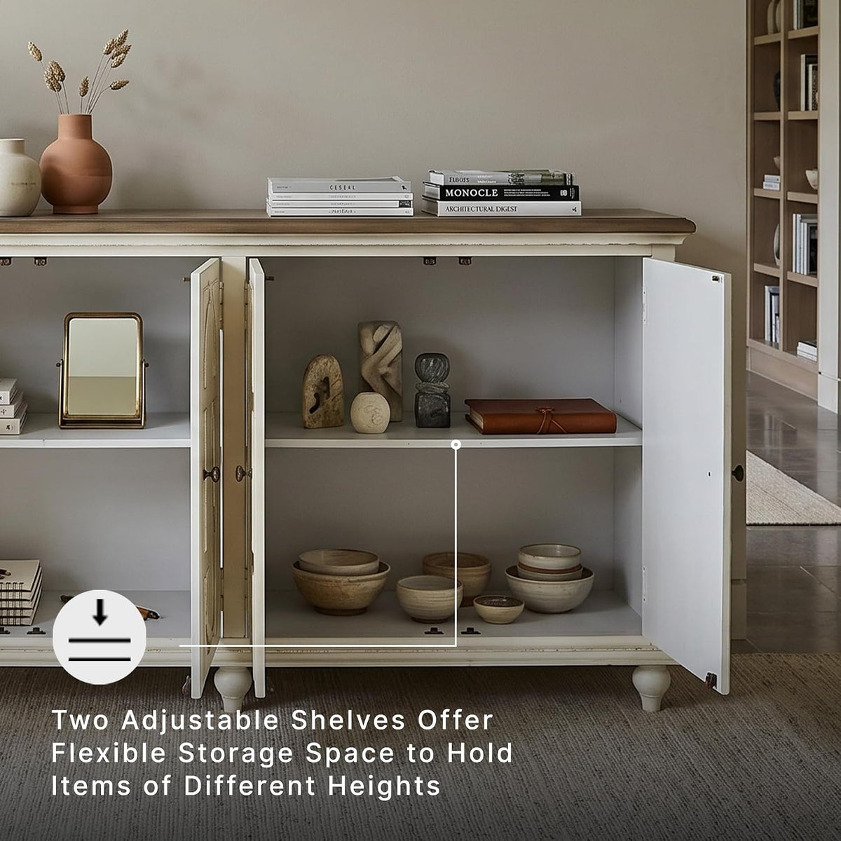 Signature Design by Ashley Roranville 69" Sideboard Buffet Accent Cabinet