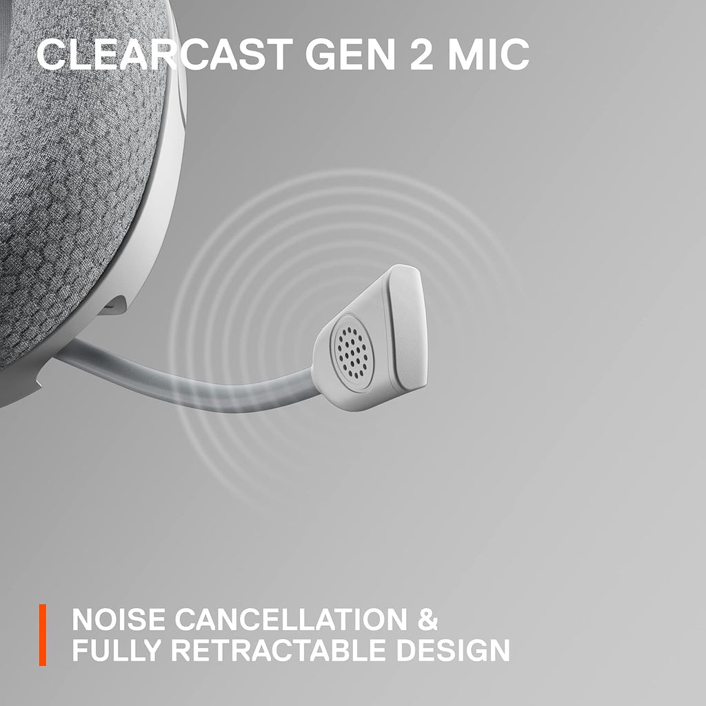 SteelSeries Arctis Nova 1P for PlayStation - PS5 Gaming Headset - Hi-Fi Drivers - 360° Spatial Audio - AirWeave Memory Foam Ear Cushions - Lightweight - Also compatible with PC, Xbox - White