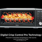 Ninja Digital Air Fry Pro Countertop Oven, 8-in-1, XL, Silver, SP201 | Extended height, Flip up & away, Air fry, roast, bake, broil, toast, dehydrate, 1800W